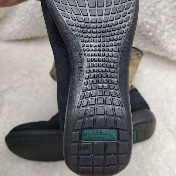 Santana Canada Waterproof Embroidered Fur Lined Pull-on Winter Boots size 9.5 - Picture 5 of 7